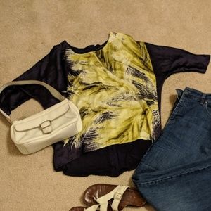 Coldwater Creek navy yellow button back bl…